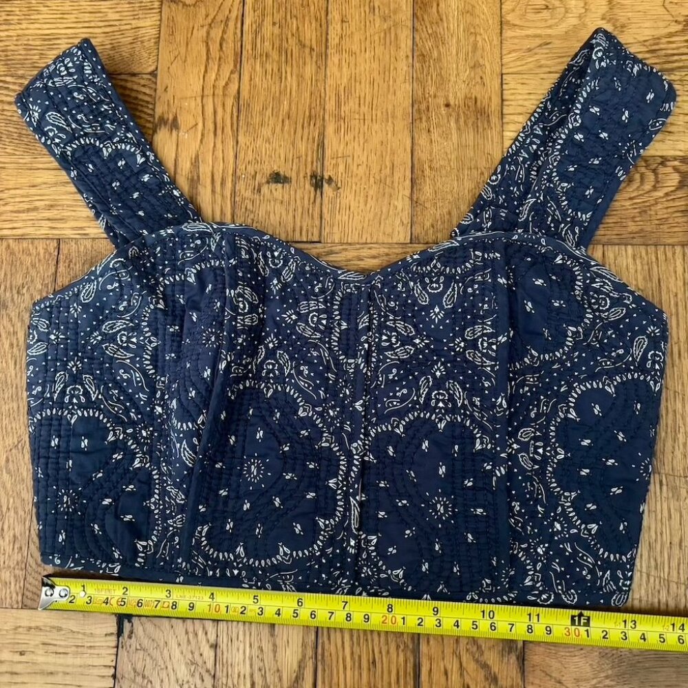 Madewell Women's Navy Crop Top - Picture 6 of 8
